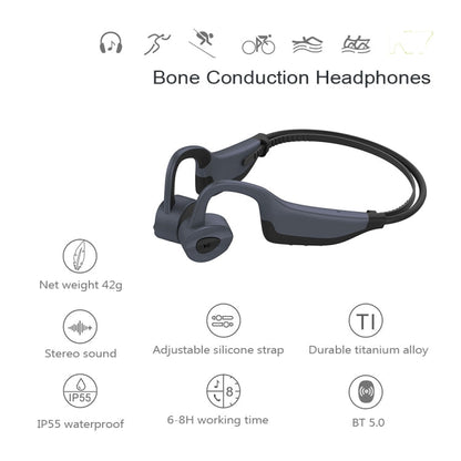 K7 Bone Conduction Bluetooth 5.0 Wireless Earphone Waterproof Headphones, 16GB RAM