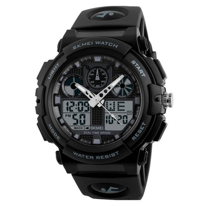 SKMEI 1270 Men Waterproof Dual Display Digital Watch Outdoor Sports Watch, Red, Green, Blue, Gray, Golden