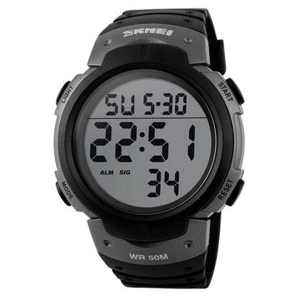 SKMEI 1068 Men Waterproof Outdoor Sports Digital Watch Student Fashion Watch, Red, Green, Blue, Black, Titanium, Golden, ArmyGreen