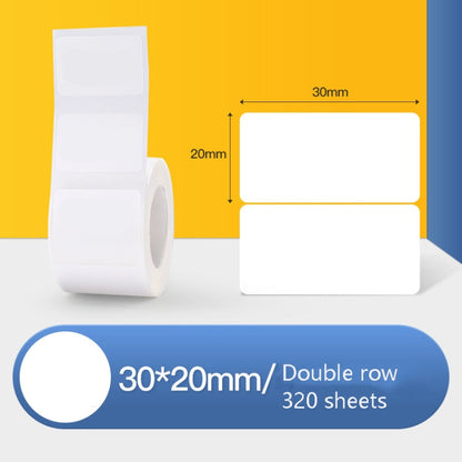 Thermal Label Paper Self-Adhesive Paper Fixed Asset Food Clothing Tag Price Tag for NIIMBOT B11 / B3S, 30x20mm 320 Sheets, 30x30mm 230 Sheets, 30x40mm 180 Sheets, 40x20mm 320 Sheets, 40x30mm 230 Sheets, 40x80mm 95 Sheets, 45x15mm 460 Sheets            ...