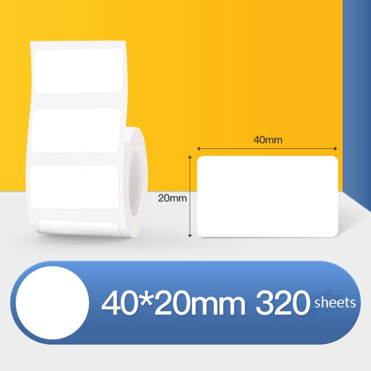 Thermal Label Paper Self-Adhesive Paper Fixed Asset Food Clothing Tag Price Tag for NIIMBOT B11 / B3S, 30x20mm 320 Sheets, 30x30mm 230 Sheets, 30x40mm 180 Sheets, 40x20mm 320 Sheets, 40x30mm 230 Sheets, 40x80mm 95 Sheets, 45x15mm 460 Sheets            ...