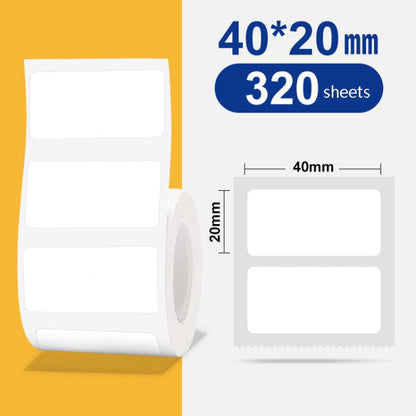 Thermal Label Paper Self-Adhesive Paper Fixed Asset Food Clothing Tag Price Tag for NIIMBOT B11 / B3S, 30x20mm 320 Sheets, 30x30mm 230 Sheets, 30x40mm 180 Sheets, 40x20mm 320 Sheets, 40x30mm 230 Sheets, 40x80mm 95 Sheets, 45x15mm 460 Sheets            ...
