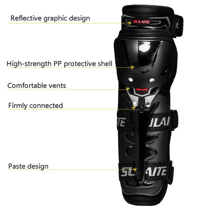 SULAITE Motorcycle Riding Protective Gear Four Seasons Anti-Fall Warm Windshield Rider Equipment,, Knee Pads+Elbow Pads, Knee Pads