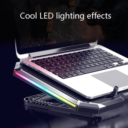 NUOXI Q8 Notebook Radiator LCD Screen Button Controllable RBG Luminescence Computer Cooling Base