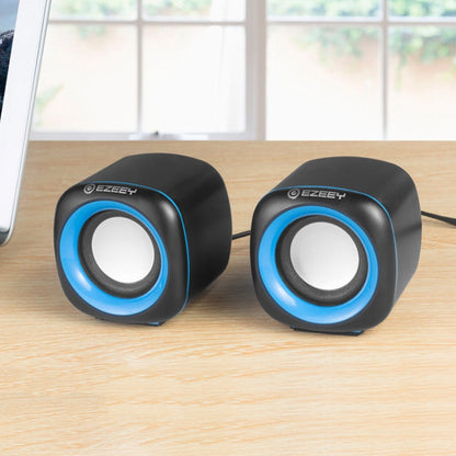 YEEZE A1 Multimedia USB2.0 Desktop Speaker Mini Computer Notebook Speaker, White Blue, White Green, White Purple, White Orange, Black Blue, Black Green, Black Purple, Black Prange, Electroplated Black Gold, Electroplated White, Electroplated Black     ...