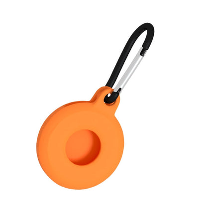 4pcs Round Shape Shockproof Anti-scratch Silicone Protective Case with Carabiner for Airtag 2nd Gen / AirTag 1st Gen
