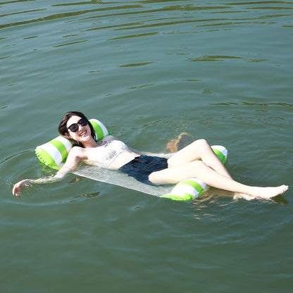 PVC Inflatable Hammock Adult Swimming Floating Row, Size: 120 x 70cm, Light Blue Striped, Rose Red Striped, Yellow Stripe, Green Striped, Orange Striped, Dark Blue Striped, Yellow + Blue, Green + Blue