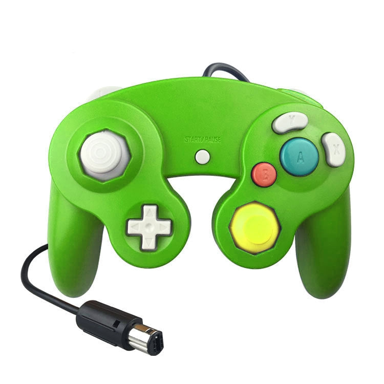 2 PCS Single Point Vibrating Controller Wired Game Controller For Nintendo NGC / Wii, White, Pink, Yellow, Red, Purple, Green, Blue, Black, Silver, Orange