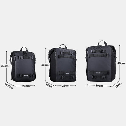 Rhinowalk Multi-Function Motorcycle Rear Seat Bag Combination Rear Shelf Pannier, Black 10L, Yellow 10L, Black 20L, Yellow 20L, Black 30L, Yellow 30L