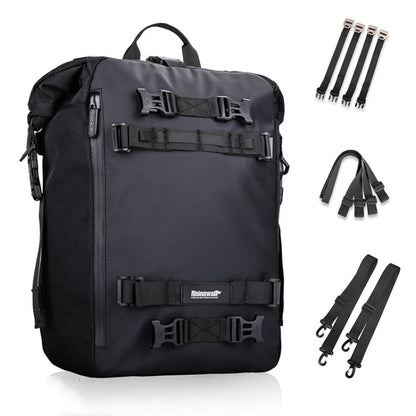 Rhinowalk Multi-Function Motorcycle Rear Seat Bag Combination Rear Shelf Pannier, Black 10L, Yellow 10L, Black 20L, Yellow 20L, Black 30L, Yellow 30L