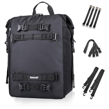 Rhinowalk Multi-Function Motorcycle Rear Seat Bag Combination Rear Shelf Pannier, Black 10L, Yellow 10L, Black 20L, Yellow 20L, Black 30L, Yellow 30L