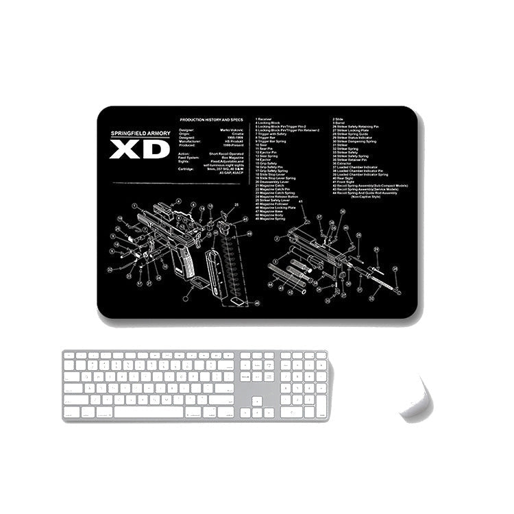 2 PCS Heat Transfer Non-Slip Single-Sided Office Gaming Mouse Pad, 4mm, 5mm