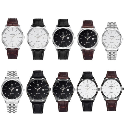 YAZOLE 308 Luminous Quartz Watch Men Watch, White Tray Brown Belt, White Tray Black Belt, Black Tray Black Belt, Black Tray Brown Belt, White Tray Silver Steel Strip, Black Tray Silver Steel Strip, Black Shell Black Tray Black Belt                     ...