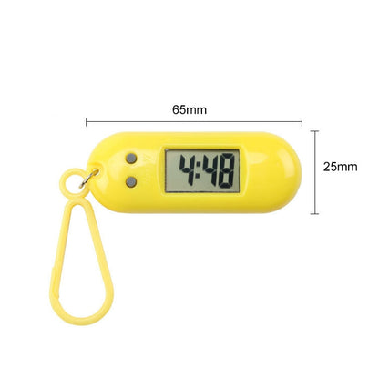 2 PCS Y01 Student Exam Electronic Watch Backpack Hanging Watch with Keychain, Random Color Delivery, Style: Round Sleek, Round Sleek, Triangle