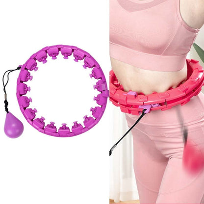 Weighted Fitness Hoop Abdomen Circle, Specification:, 19 Knots (Pink), 19 Knots (Blue), 28 Knots (Purple), 28 Knots (Pink), 28 Knots (Blue)