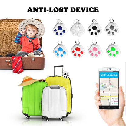 2 PCS HYC-09 Dog Paw Bluetooth Anti-Lost Device Pet Tracking Locator Keychain Smart Search Two-Way Alarm, Dog Paw Dark Gray, Dog Paw Black, Dog Paw White, Dog Paw Light Blue, Dog Paw Green, Dog Paw Pink, Dog Paw Red, Dog Paw Dark Blue