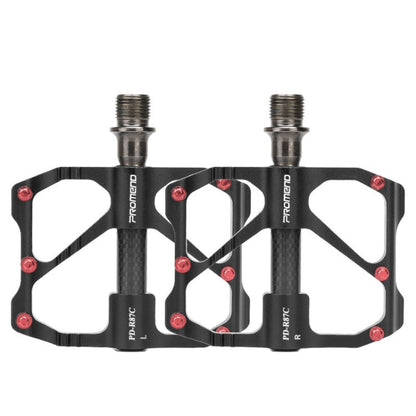 1 Pair PROMEND Bicycle Road Bike Mountain Bike 3 Palin Carbon Fiber Bearing Pedal, PD-M86C, PD-R87C