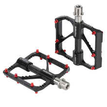 1 Pair PROMEND Titanium Axle Carbon Tube Bicycle Pedal Mountain Bike Road Bike 3 Palin Pedal, PD-M86C-TI