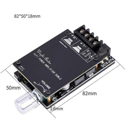 ZK-502C HIFI Wireless Bluetooth 5.0 TPA3116 Digital Power Audio Amplifier Board  50W X 2 Stereo AMP Amplificador, ZK-502C With Shell, ZK-502C Without Shell