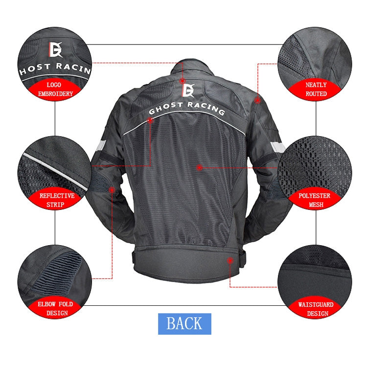 GHOST RACING GR-Y05 Motorcycle Cycling Cloth Men Knight Racing Jacket Keep Warm Anti-Fall Locomotive Off-Road Suit, M, L, XL, XXL, XXXL