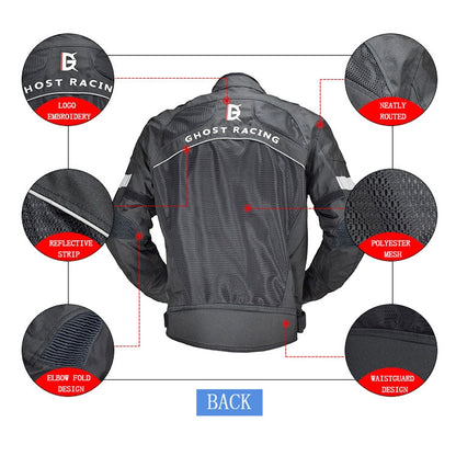 GHOST RACING GR-Y05 Motorcycle Cycling Cloth Men Knight Racing Jacket Keep Warm Anti-Fall Locomotive Off-Road Suit, M, L, XL, XXL, XXXL