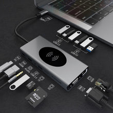 BX15W USB HUB Type-C Docking Station with Wireless Charge Function, BX15W