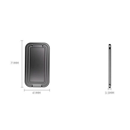 Square Folding Metal Holder Rotating Back Stick Desktop Phone Ring Holder, Square Folding (Black), Square Folding (Rose Gold), Square Folding (Space Silver)