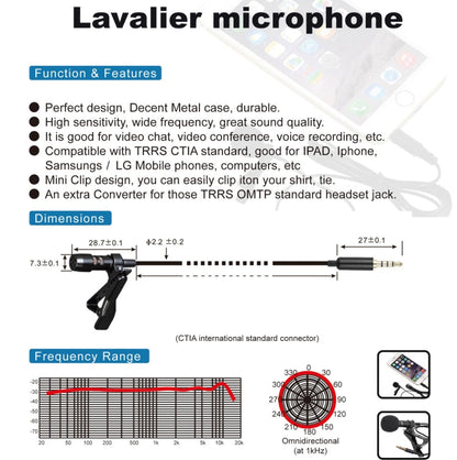 GAM-140 Mobile Phone Recording Collar Microphone