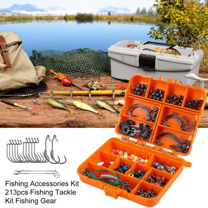 213 PCS / Set Road Squid Hook Accessories Set, 213 PCS / Set (Orange), 213 PCS / Set(Black)