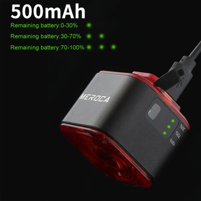 MEROCA XC02 Smart Light-Sensitive Brake Induction Taillight, Cushion Mounting, Pipe Mounting