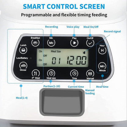 3.5L Elf Pet Feeder Automatic Feeder, Button Style, WiFi  APP Style
