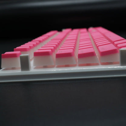 Pudding Double-layer Two-color 108-key Mechanical Translucent Keycap, White, Black, Gray, Sky Blue, Lemon Yellow, Violet, Orange, Apple Green, Red, Cheese Green, Dark Blue, Dark Coffee, Cyan, Light Coffee, Pink