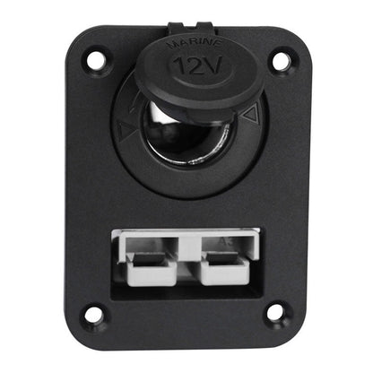 Andersen Panel Large Current Plug With 12V Cigarette Lighter Panel Combination, PA5403