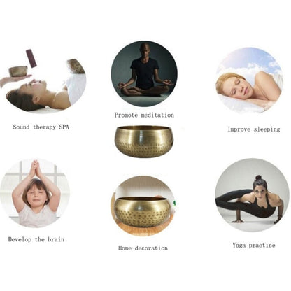 Buddha Sound Bowl Yoga Meditation Copper Bowl, Diameter 8cm, Diameter 8.5cm
