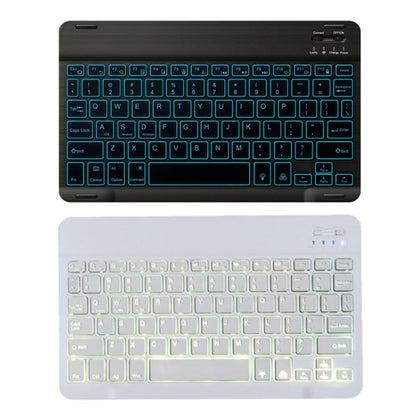 78 Keys 10 Inch RGB Colorful Backlit Bluetooth Keyboard For Mobile Phone / Tablet, Black, White