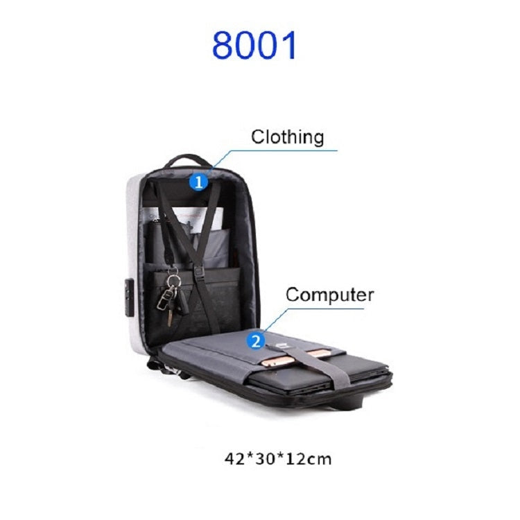 Men Business Shoulder USB External Interface Computer Bag, Color: 8001 Black, 8001 Black, 8001 Gray, 8001 Blue, 8001 Red, 8003 Black, 8003 Gray, 8001-J Black, 8001-J Gray, 8001-J Blue, 8001-J Red
