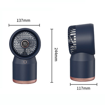 Spray Humidified LED Digital Display Office Home Fan, Style:, 3600mAh Rechargeable, USB Direct Plug