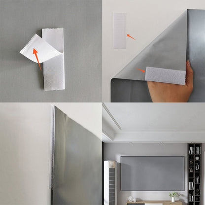 Folding Metal Anti-Light HD Projection Curtain, Size:, 60 inch 16:9 133x75cm, 72 inch 16:9 159x90cm, 84 inch 16:9 186x105cm, 92 inch 16:9 199x112cm, 100 inch 16:9 221x125cm, 110 inch 16:9 250x140cm, 120 inch 16:9 266x148cm, 130 inch 16:9 290x160cm     ...