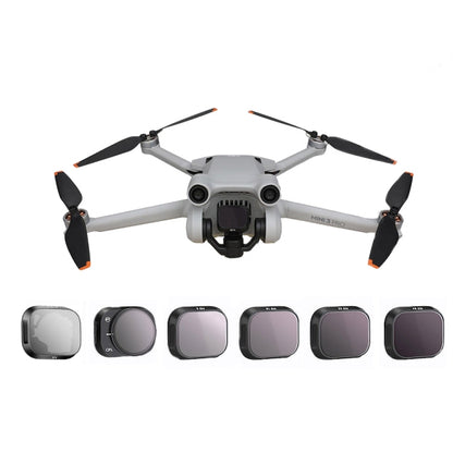RCSTQ Aluminum Alloy Adjustable Filter Accessories for DJI Mini 3 Pro,Style: UV+CPL+ND8+ND16+ND32+ND64 6 In 1, CPL, ND8, ND16, ND32, ND64, 4 In 1 Set, 6 In 1 Set