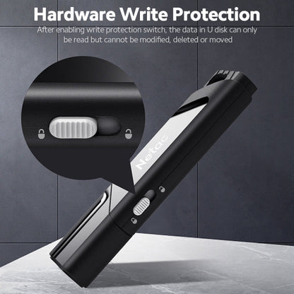 Netac U336 Protection With Lock Car High-Speed USB Flash Drives, 128GB