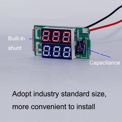 Dual-Display Voltage Current Meter Digital DC Voltage Meter, 10A (Red), 10A (Red Blue), 50A (Red), 50A (Red Blue)