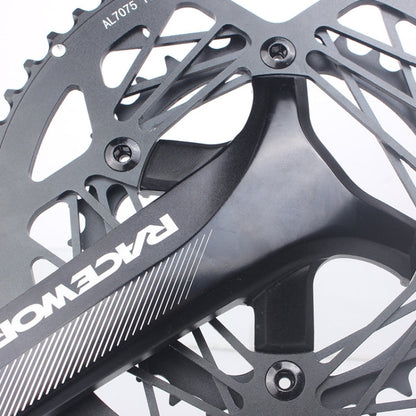 RACEWORK RKRFA Road Bike Aluminum Alloy 22-speed Crankset, Spec:, 50-34T without BB, 53-39T without BB, 50-34T with BB, 53-39T with BB