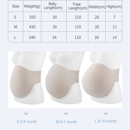 Memory Foam Pregnant Women Props Lightweight Breathable Simulation Fake Belly, S, M, L