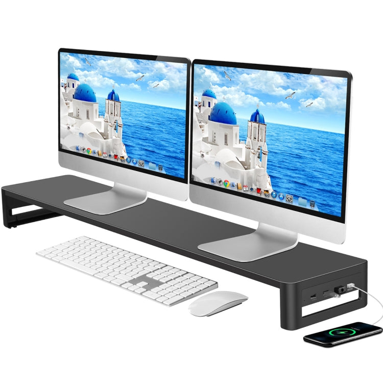 Vaydeer Multifunctional Desktop Widening Monitor Rack, Spec:, Single-layer Type (No USB), Single-layer Type (USB 3.0+3xUSB 2.0), Single-layer  Type (Wireless Charger), Drawer Type (Wireless Charger)