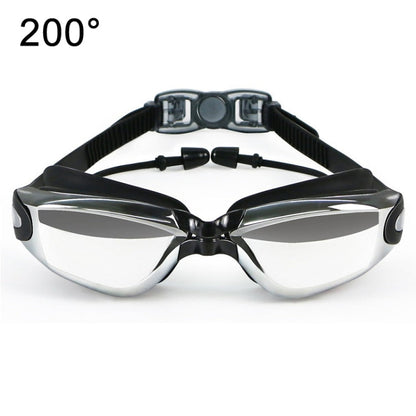 HAIZID HD Anti-fog Waterproof Myopia Swimming Goggles, Optical Black, Optical Blue, Optical Pink, Optical Gray, Plating Black, Plating Gray, Plating Blue, Plating Pink, Myopia 150 Degrees, Myopia 200 Degrees, Myopia 250 Degrees, Myopia 300 Degrees     ...