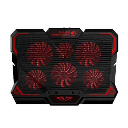 CoolCold  17inch Gaming Laptop Cooler Six Fan Two USB Port 2600RPM Laptop Cooling Pad