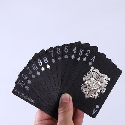 2 PCS Card Game Bronzing Waterproof Playing Cards, 2 PCS Bronzing Waterproof Poker