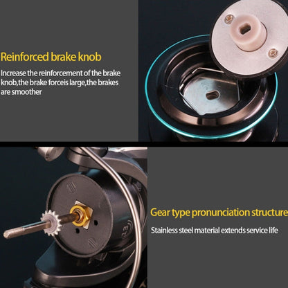 Metal Spinning Wheel CNC Rocker Throwing Rod Fish Wheel, Style:, DK1000 (EVA Grip), DK2000 (EVA Grip), DK3000 (EVA Grip), DK4000 (EVA Grip), DK5000 (EVA Grip), DK6000 (EVA Grip), DK7000 (EVA Grip), DK II1000 (Metal Ball Grip), DK II 2000 (Metal Ball Gr...