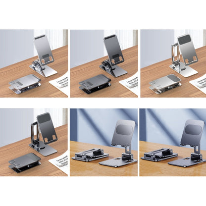 Portable Mobile Phone Tablet Desktop Stand, K5 Silver, All Metal Silver, All Metal Gray, Square Swivel Silver, Square Swivel Dark Gray