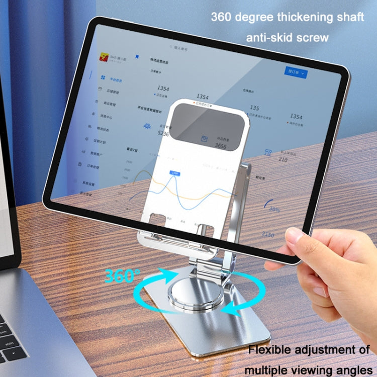Portable Mobile Phone Tablet Desktop Stand, K5 Silver, All Metal Silver, All Metal Gray, Square Swivel Silver, Square Swivel Dark Gray